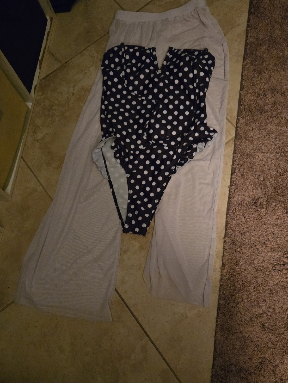 Bathing Suit And Cover Up Sheer Pants Sexy